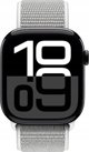 Crong Nylon Αθλητικό Λουράκι για Apple Watch 44/45/46/49mm, Ασημί Γκρι