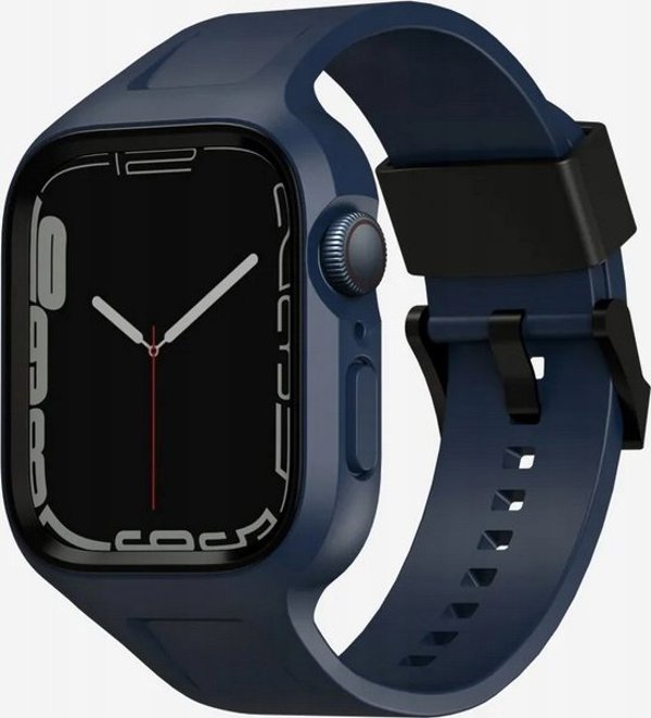 Uniq Monos Σετ 2σε1 Λουράκι και Θήκη για Apple Watch 4/5/6/7/8/9/SE 44/45mm, Μπλε/Θαλάσσιο Μπλε