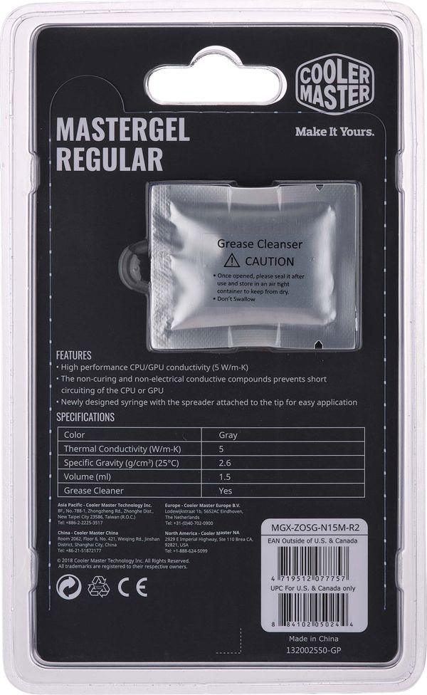 Thermal Paste Cooler Master MasterGel Regular 4g (MGX-ZOSG-N15M-R2)