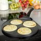 KingHoff Τηγάνι για Pancakes Smiley 26.5cm, Χυτό Αλουμίνιο με Μαρμάρινη Επίστρωση