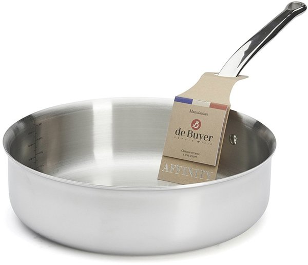 Patelnia De Buyer Affinity Sauteuse Stainless Steel straight 28 cm