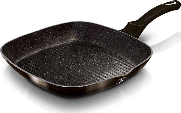 Berlinger Haus Shiny Black Γκριλιέρα 28cm από Χυτό Αλουμίνιο με Επίστρωση Γρανίτη