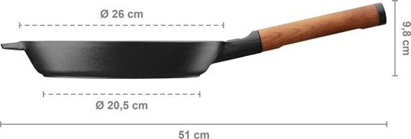 Τηγάνι γκριλ Keptuvė NoName, 26 cm