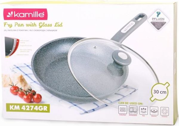 Τηγάνι Kamille 30cm Αντικολλητικό, Κατάλληλο για Όλες τις Εστίες