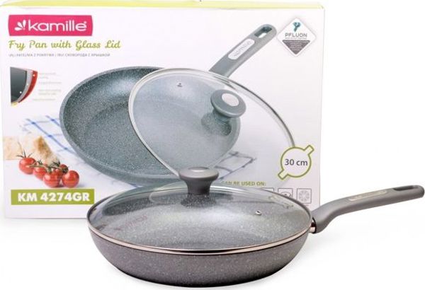 Τηγάνι Kamille 30cm Αντικολλητικό, Κατάλληλο για Όλες τις Εστίες