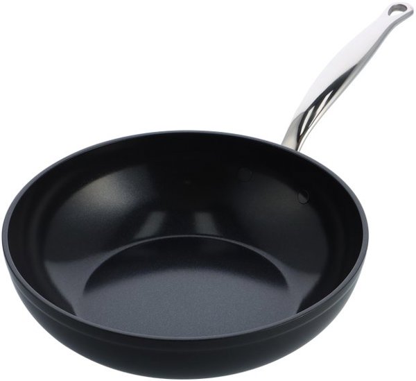 GreenPan Barcelona Pro Wok, Αντικολλητικό Τηγάνι Wok 28cm, Μαύρο