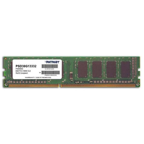 Patriot 8GB PC3-10600 Memory Module 1 x 8 GB DDR3 1333 MHz (PSD38G13332) (PATRPSD38G13332)