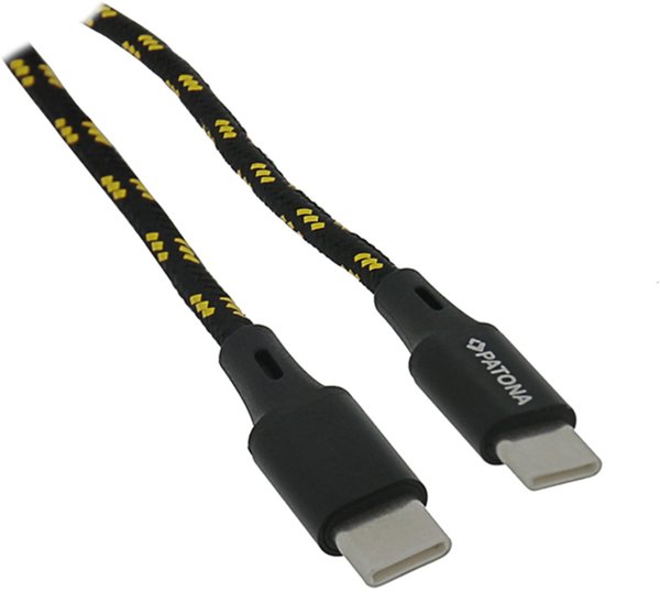 Patona 1811 Καλώδιο USB 2.0 USB C 0,06 m Μαύρο Κίτρινο