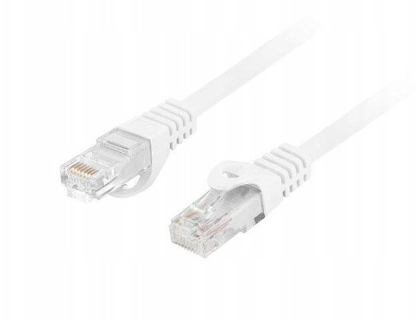 PATCHCORD KAT.6 UTP LSZH CU 0.5M BIALY FLUKE PASSED LANBERG