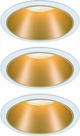 Paulmann Ενσωματωμένο Φωτιστικό Οροφής LED Cole Coin, 3x6.5W, 2700K, Λευκό/Χρυσό Ματ, 230V