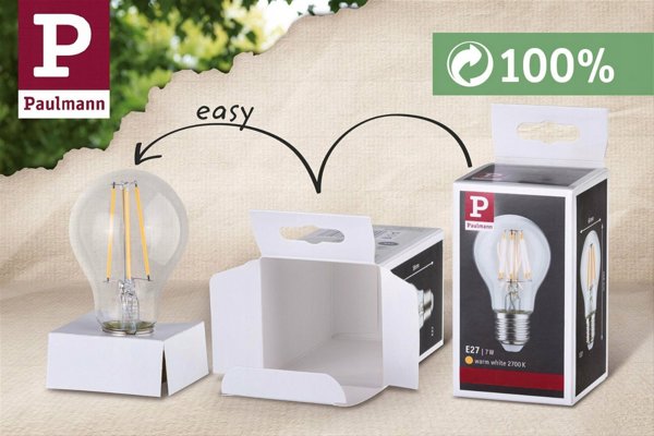 Paulmann Φωτιστικό LED AGL60 5x7W 5x806lm E27 2700K 230V οπαλ / γυαλί