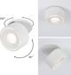 Paulmann Ενσωματωμένο Φωτιστικό LED Spircle, 8W, 3000K, 36°, Λευκό Ματ, Ρυθμιζόμενο