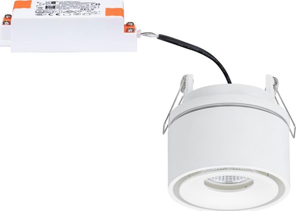 Paulmann Ενσωματωμένο Φωτιστικό LED Spircle, 8W, 3000K, 36°, Λευκό Ματ, Ρυθμιζόμενο