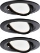 Paulmann Ενσωματωμένο Ρυθμιζόμενο Φωτιστικό Nova Coin 3x6,5W 2700K Μαύρο με 3-στάδια Ρύθμισης Φωτεινότητας