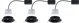 Paulmann Ενσωματωμένο Ρυθμιζόμενο Φωτιστικό Nova Coin 3x6,5W 2700K Μαύρο με 3-στάδια Ρύθμισης Φωτεινότητας