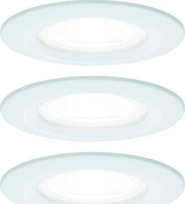 Paulmann Σετ Ενσωματωμένο Φωτιστικό Nova σταθερό LED IP44 3x6,5W 4000K 230V GU10 51mm Λευκό Ματ/Αλουμίνιο