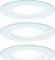 Paulmann Σετ Ενσωματωμένο Φωτιστικό Nova σταθερό LED IP44 3x6,5W 4000K 230V GU10 51mm Λευκό Ματ/Αλουμίνιο