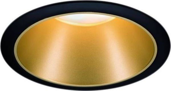 Paulmann Cole Coin Ενσωματωμένο Φωτιστικό LED 6.5W 2700K 3-Step Dimmable IP44 Μαύρο/Χρυσό Ματ