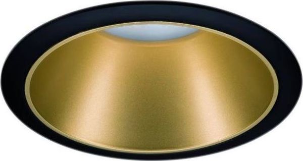 Paulmann Cole Coin Ενσωματωμένο Φωτιστικό LED 6.5W 2700K 3-Step Dimmable IP44 Μαύρο/Χρυσό Ματ