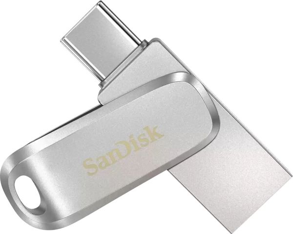 SanDisk Ultra Dual Drive Luxe USB Type-C & Type-A Flash Drive, Μεταλλικό, 64GB