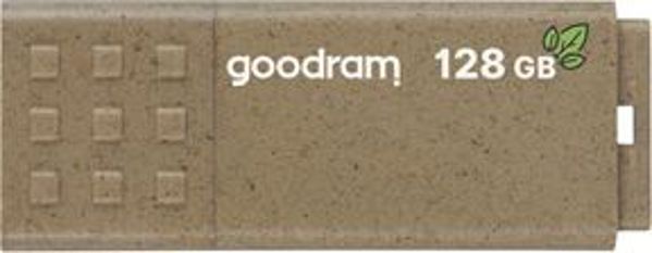 GoodRam UME3 Eco Friendly USB Flash Drive 128GB, Βιοδιασπώμενο Υλικό, 3.0, Λευκό/Καφέ
