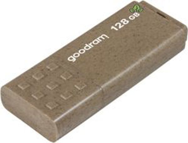 GoodRam UME3 Eco Friendly USB Flash Drive 128GB, Βιοδιασπώμενο Υλικό, 3.0, Λευκό/Καφέ