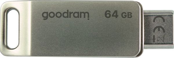 GoodRam ODA3 USB Flash Drive 64GB, USB 3.2 Type-A & Type-C, Ασημί