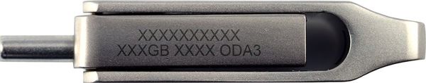 GoodRam ODA3 USB Flash Drive 64GB, USB 3.2 Type-A & Type-C, Ασημί
