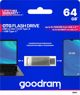 GoodRam ODA3 USB Flash Drive 64GB, USB 3.2 Type-A & Type-C, Ασημί