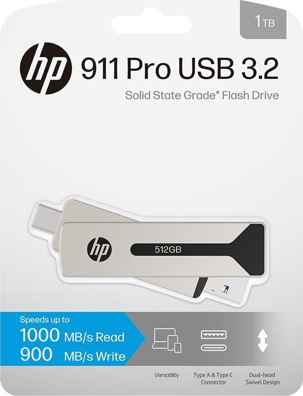 Pendrive HP HP 1TB Solid State Grade OTG Type-C Flash Drive 911 Pro