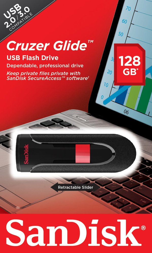 Pendrive SanDisk SANDISK 128GB USB2.0 Flash Drive Cruzer Glide
