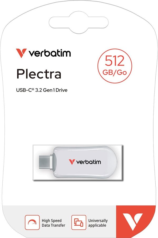 Verbatim Plectra USB-C Flash Drive 512GB Λευκό 30231