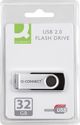 Q-Connect USB Flash Drive 32GB, USB 2.0, Συμπαγής Σχεδιασμός, Ασημί/Μαύρο