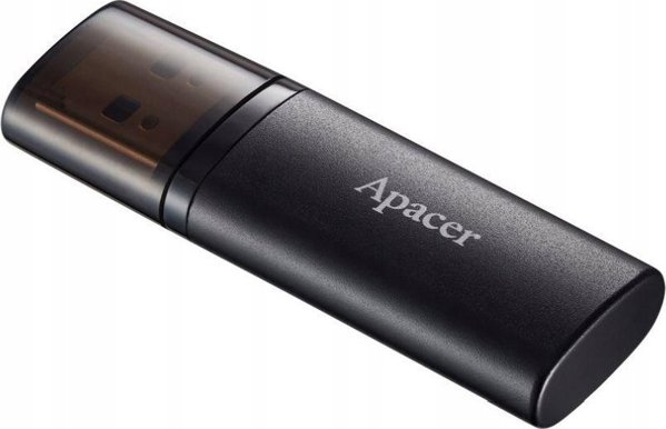 Pendrive Apacer Apacer USB flash disk, USB 3.0 (3.2 Gen 1), 64GB, AH25B, μαύρο, AP64GAH25BB-1, USB A, με κάλυμμα