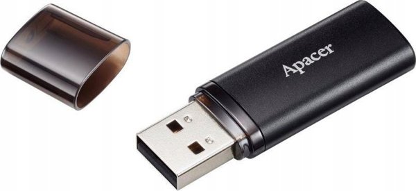 Pendrive Apacer Apacer USB flash disk, USB 3.0 (3.2 Gen 1), 64GB, AH25B, μαύρο, AP64GAH25BB-1, USB A, με κάλυμμα