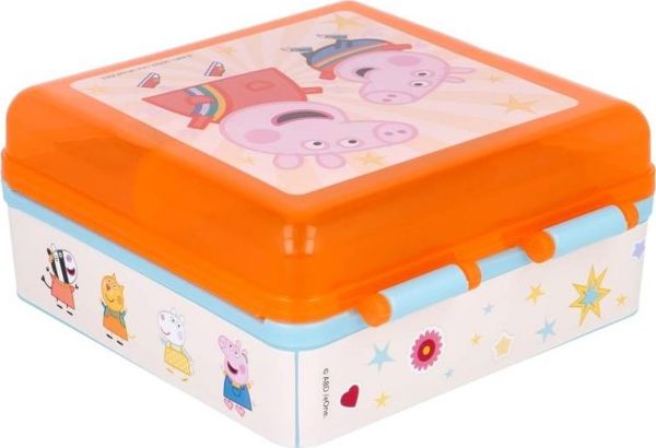 Peppa Pig Κουτί Φαγητού Lunchbox Για Παιδιά, Ανθεκτικό, Πολύχρωμο