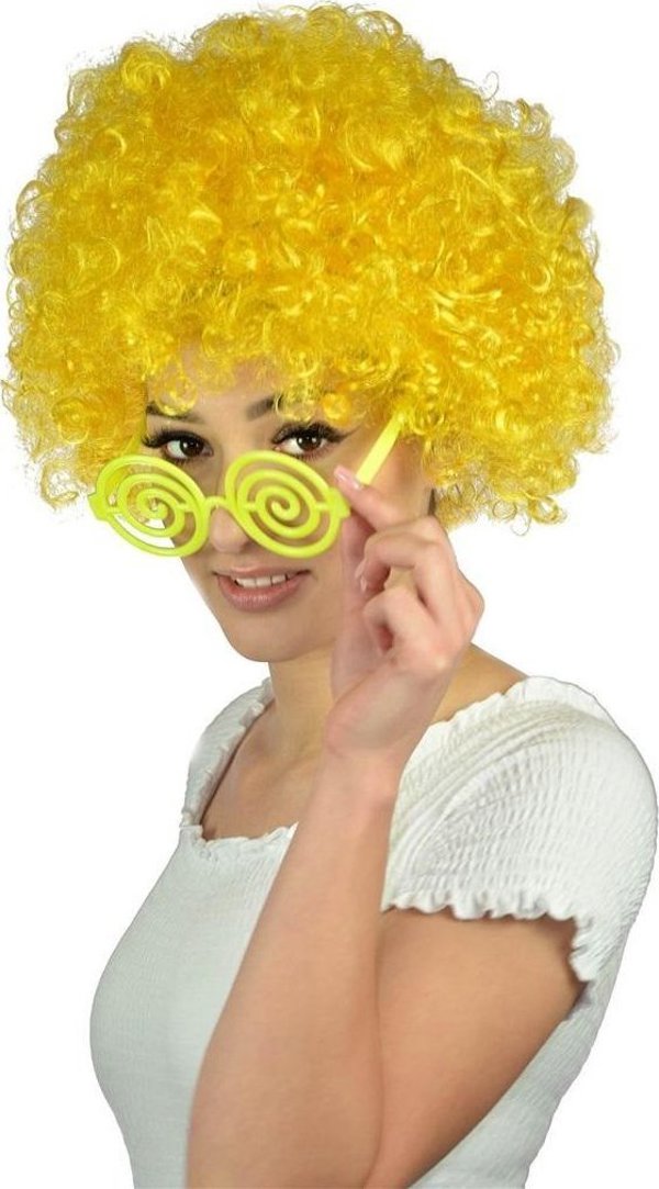 Περούκα afro XXL κίτρινη