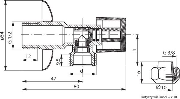 Perfexim Γωνιακή Βαλβίδα Σφαιρική με Πεταλούδα 1/2"x1/2" (02-200-1515-000)
