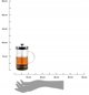 PETER Κανάτα με έμβολο french press με ρίγες 1000ml 10,5x17x20,5cm