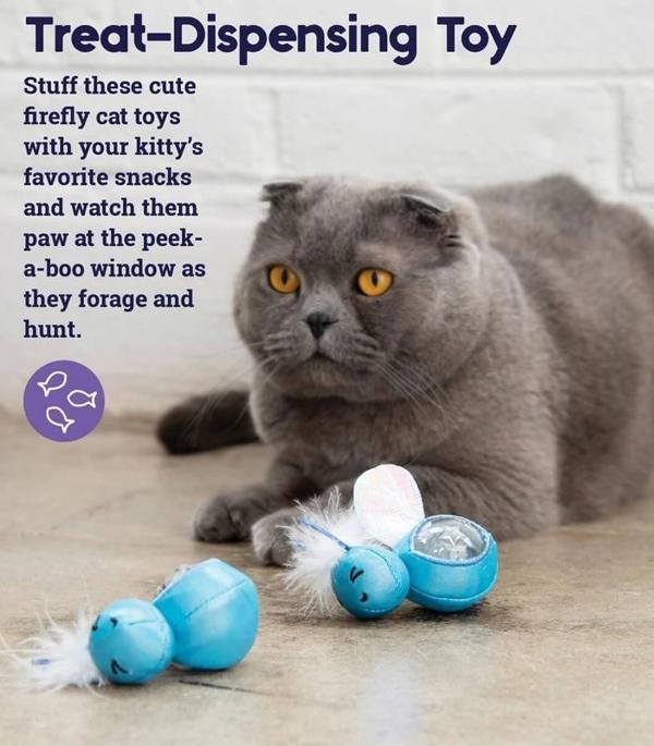 Petstages Firefly Treat Stuffer Παιχνίδι Γάτας με Λιχουδιές, Φωσφορίζον στο Σκοτάδι