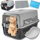 Pets Collection Μεταφορέας για γάτα/σκύλο, κλουβί 48x31x30 cm + ποτίστρα + στρώμα sr274