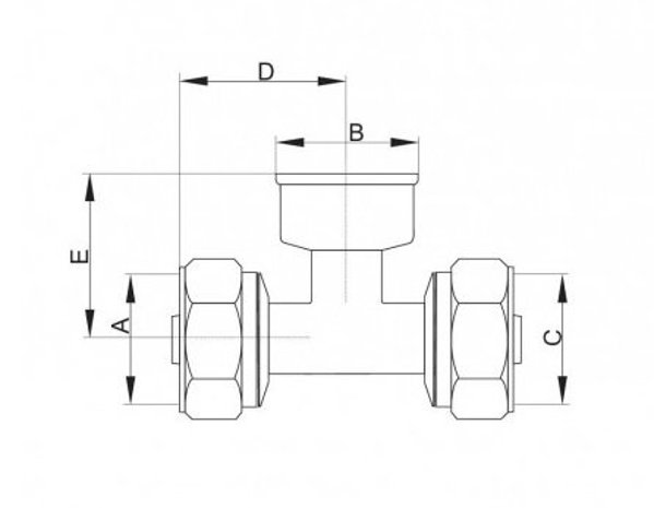 PEX.T.GZ20X3/4 ΤΡΙΦΥΛΛΙ 20X3/4 GZ PEX ΣΠΕΙΡΩΜΑΤΟΜΕΝΟ
