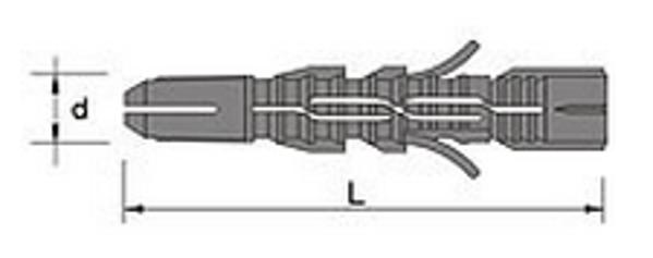 PGB Koszulka rozporowa przedluzana 6x50mm kopolimer 100szt