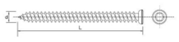 PGB Βίδα για πλαίσια παραθύρων και θυρών 7,5x202mm γαλβανισμένη 1 τεμ.
