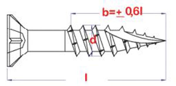 PGB Wkret do drewna i plyt T30 6,0x90mm zolty ocynk PWVTGK60090 GZ