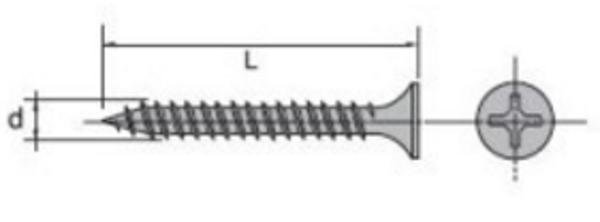 PGB Wkret fosatowany metal 3,5x35mm gips 100szt