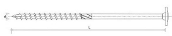 Βίδα ξύλου PGB με φλάντζα Torx 6x80mm T30 - PETTGK060080Z