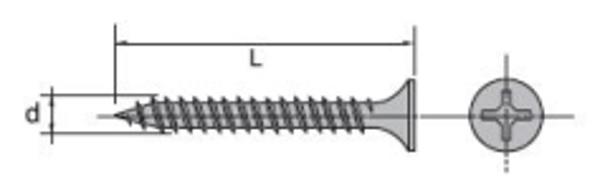 PGB Bultos fosfatovani G-K drevο 3,5x45mm 100τεμ