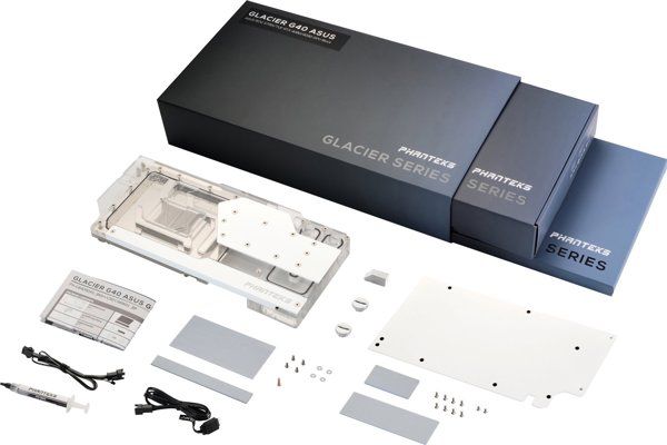 Phanteks PHANTEKS Glacier G40 RTX 4090 Waterblock incl. Backplate for Asus, D-RGB - white
