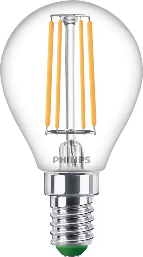 Philips LED Λάμπα Ultra Efficient E14 P45 2.1W (40W) 2700K Θερμό Φως - Σετ 6 Τεμάχια
